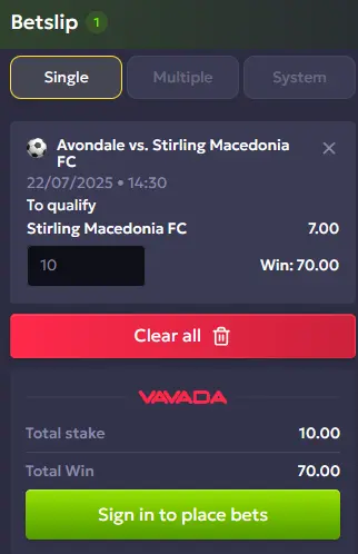 How to Place a Bet at VAVADA